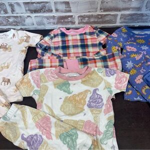 Pajama bundle Pastel Ice Cream Print Kids Pajama Sets 5T